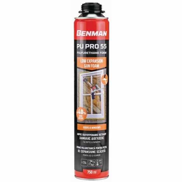 BENMAN 73018 PU PRO 55 Αφρός Πολυουρεθάνης Πιστολιού Χαμηλής Διόγκωσης