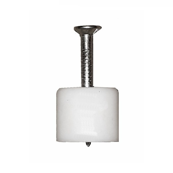 Τακάκια Ραφιών Καρφωτό Στρογγυλό 10mm Λευκό 24τεμ