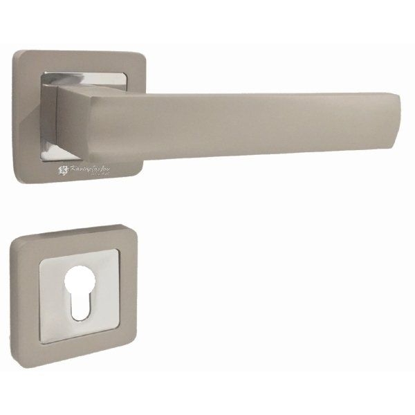 Πόμολα Εξώπορτας Ροζέτα Φιξ Δεξί Νίκελ Ματ Melina