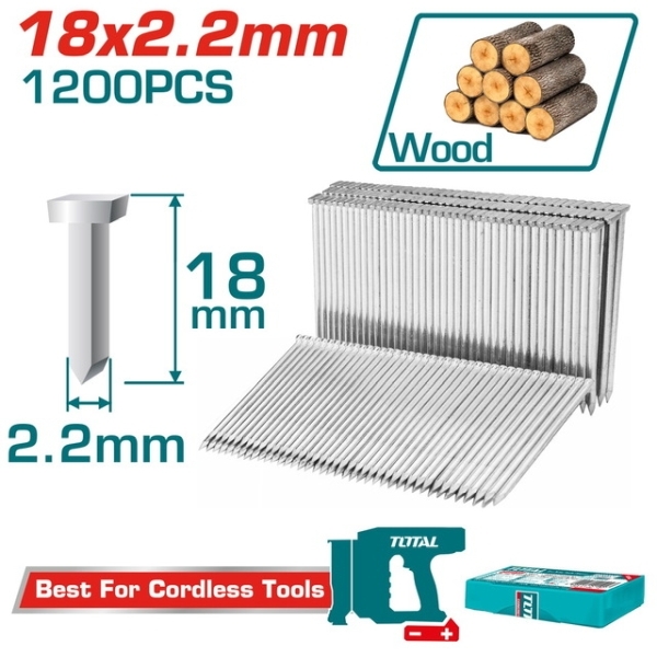 TOTAL TAC12018 Καρφιά 18x2,2mm για Καρφωτικό 20V TCSTLI3805