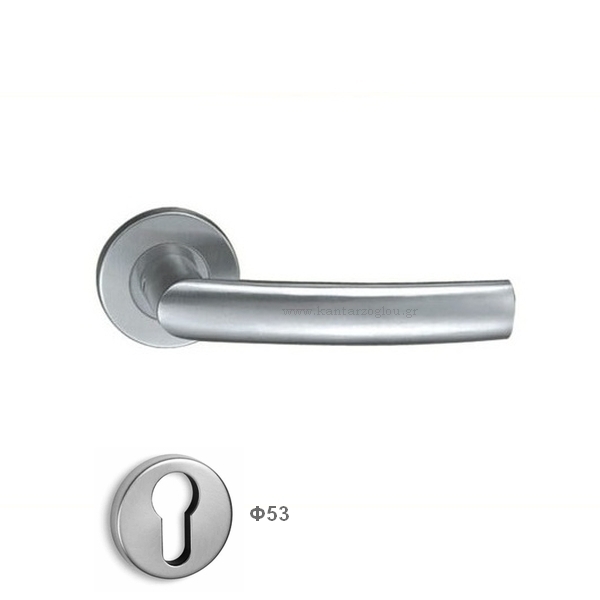 Πόμολα Εξώπορτας Ροζέτα Φιξ Ανοξείδωτο Δεξί GSH-26C