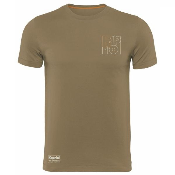 Kapriol Enjoy Work T-Shirt Μπεζ Μπλούζα Εργασίας