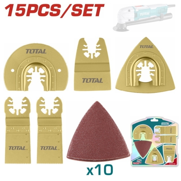 Σετ Εξαρτήματα 15τμχ για Πολυεργαλείο Total TAKTMT1502