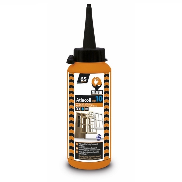 Atlacoll WP10 D3 750ml Αδιάβροχη Ελαστική Ξυλόκολλα Ταχείας Πήξης Κρυσταλλιζέ
