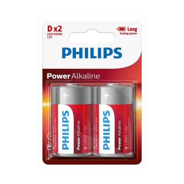 Μπαταρία Αλκαλική D Philips Power (2τεμ)