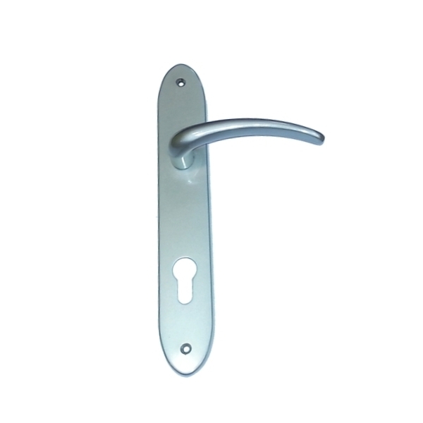 Πόμολα Εξώπορτας Πλάκα Φιξ Νίκελ Σατινέ 435HY