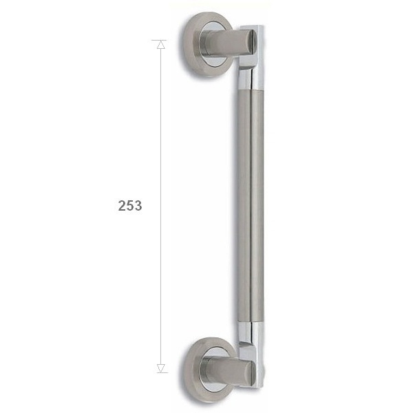 Λαβή Εξώπορτας Νίκελ/Νίκελ Ματ 253mm Import Hellas S-151