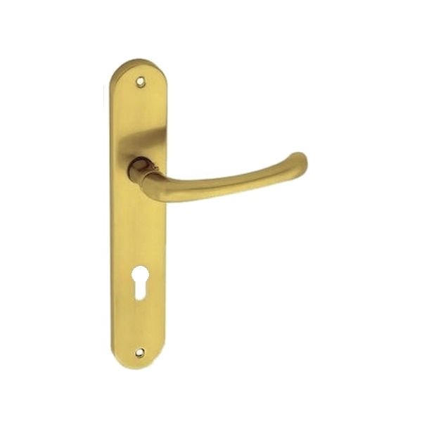 Πόμολα Εξώπορτας Πλάκα Φιξ Χρυσό Ματ Δεξί Import Hellas 215