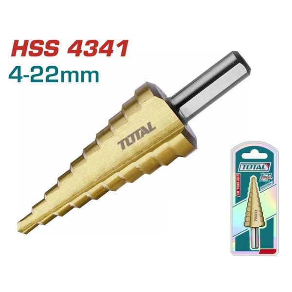 TOTAL TAC7542201 Τρυπάνι Κλιμακωτό 4-22mm