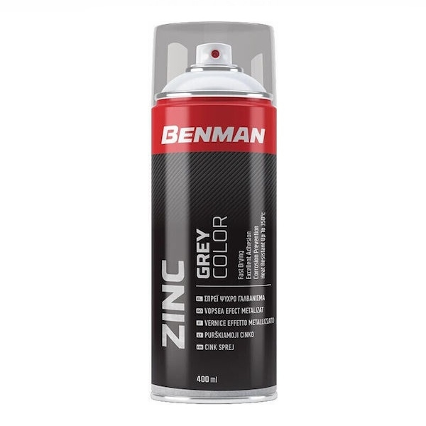 BENMAN 28550 Σπρέι Γκρι Ψευδάργυρος-Ψυχρό Γαλβάνισμα 400ml