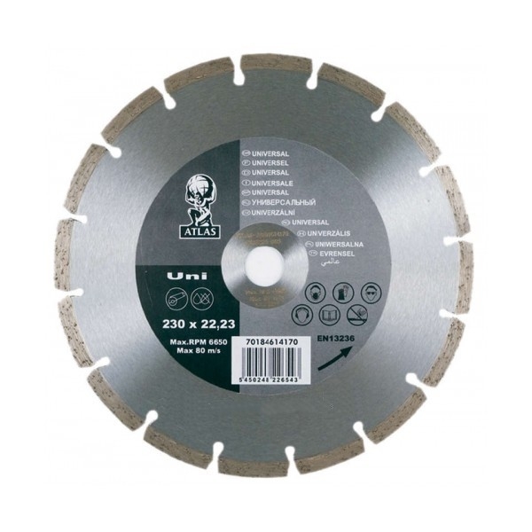 Δίσκος Διαμαντέ Φ230 Atlas Universal