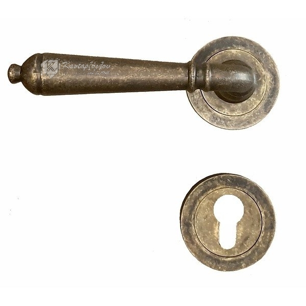 Πόμολο Εξώπορτας Ροζέτα Αντικέ Αριστερό Import Hellas Α350ΡΕ