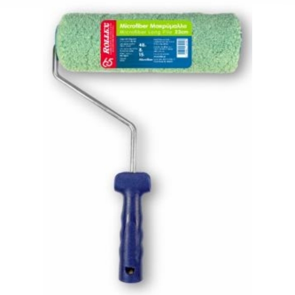 ROLLEX Microfiber 23cm Μακρύμαλλο Υφασμάτινο Ρολό Βαφής με Χειρολαβή