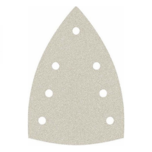 Φύλλο Λείανσης Τρίγωνο Velour Λευκό 100x147x147mm 7 τρύπες Smirdex