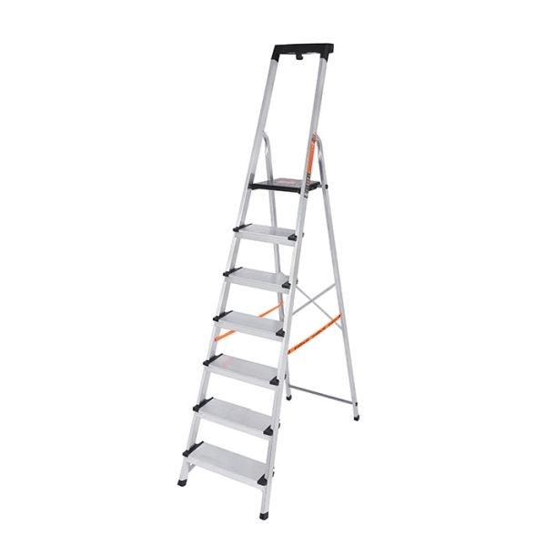 Palbest Advance XXL XL906 Σκάλα Αλουμινίου 6+1 Φαρδιά Σκαλοπάτια με Εργαλειοθήκη 145cm