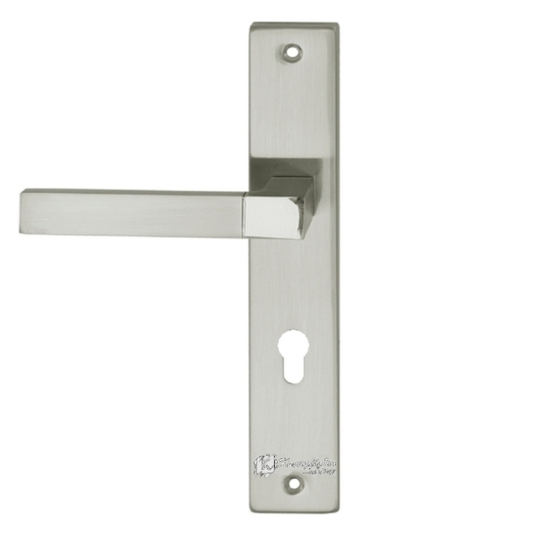 Πόμολα Εξώπορτας Πλάκα Φιξ Νίκελ Ματ Αριστερό Ν.394