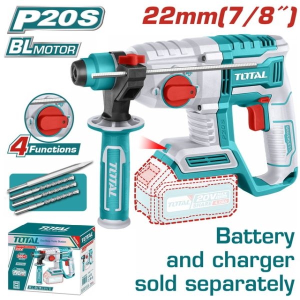 Total TRHLI20208 Πνευματικό Πιστολέτο 2,0J SOLO 20V Χωρίς Μπαταρία & Φορτιστή