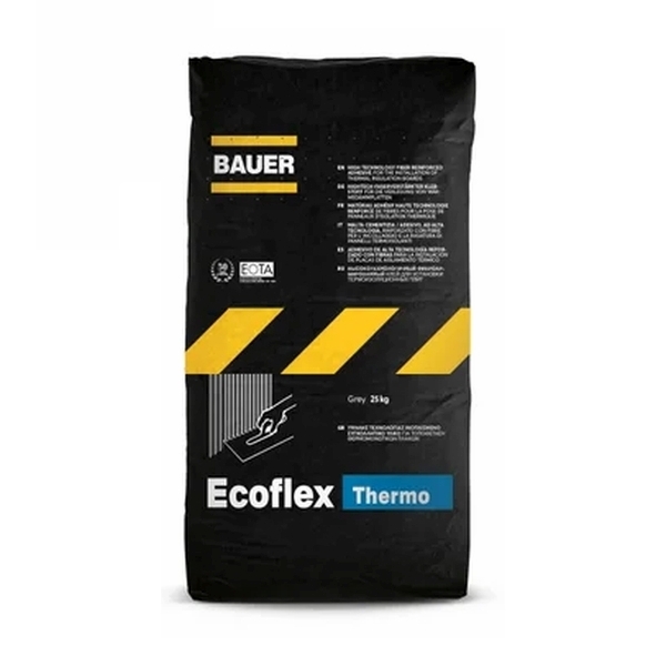 Bauer Ecoflex 25Kgr Γκρι Ινοπλισμένη Κόλλα και Σοβάς Οπλισμού