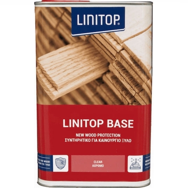 LINITOP BASE 5L Συντηρητικό Εμποτισμού Ξύλου Διαλύτη Άχρωμο
