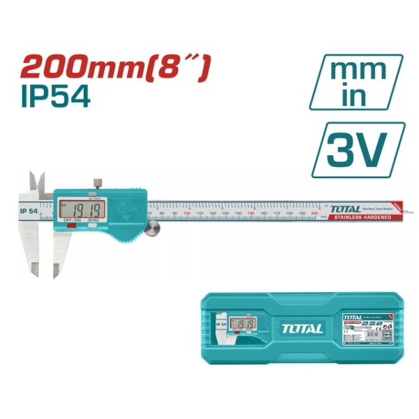 TOTAL TMT322006 Παχύμετρο Ψηφιακό Ανοξείδωτο 200mm