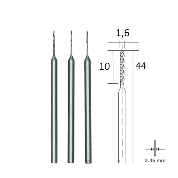 PROXXON 28858 3τμχ Τρυπάνια HSS 1,6mm
