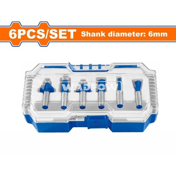 WADFOW WRKSR0106 Κοπτικά Ρούτερ 6mm Σετ 6τμχ