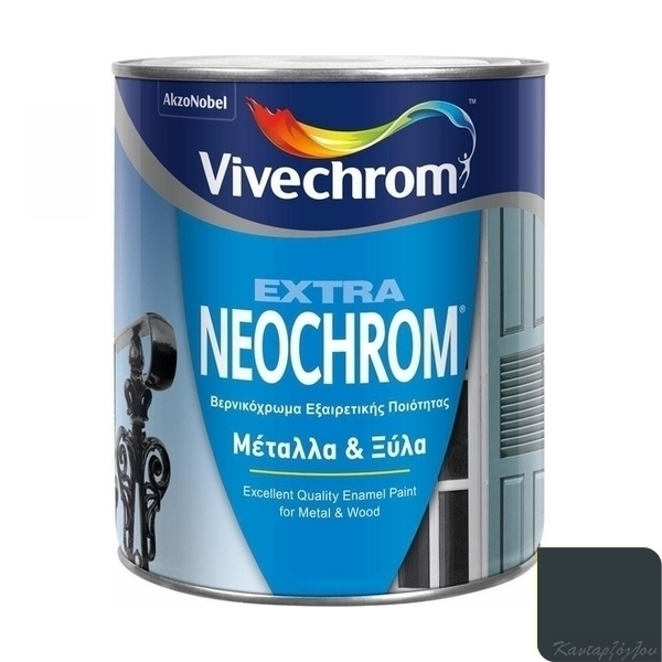 EXTRA NEOCHROM SILICONE 100 375ml Ανθρακί Σιλικονούχο Βερνικόχρωμα Μετάλλου - Ξύλου