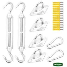 Σετ 8τμχ Τοποθέτησης για Τετράγωνα Πανιά Σκίασης GRASHER