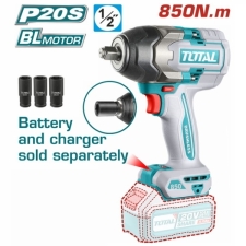 TOTAL TIWLI20851 Μπουλονόκλειδο Μπαταρίας 20V 850Nm SOLO Χωρίς Μπαταρία & Φορτιστή