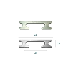 Λαβή Επίπλου Π Αλουμινίου 65mm