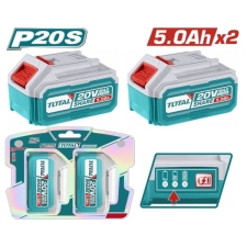 TOTAL TOSLI240464E Σετ 2 Μπαταρίες 20V 2x5Ah