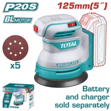TOTAL TROSLI2002 Έκκεντρο Τριβείο Χούφτας 125mm 20V SOLO Χωρίς Μπαταρία & Φορτιστή