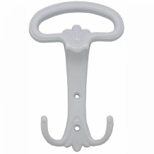 Κρεμαστάρι Μεγάλο Διπλό Μεταλλικό Λευκό