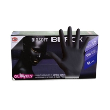 Γάντια Μαύρα Νιτριλίου Μιας Χρήσης Χωρίς Πούδρα Biosoft Black Πακ 100τεμ Glovely