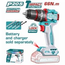 TOTAL TIDLI206681 Κρουστικό Δραπανοκατσάβιδο 20V Brushless 66Nm SOLO Χωρίς Μπαταρία & Φορτιστή