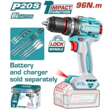 TOTAL TIDLI209681 Κρουστικό Δραπανοκατσάβιδο 20V Brushless 96Nm SOLO Χωρίς Μπαταρία & Φορτιστή