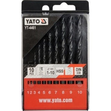 YATO YT-4461 Τρυπάνια HSS Σετ 10τμχ 1-10mm