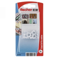 Άγκιστρο Τοίχου Λευκό 8τμχ Fast & Fix Fischer 532760