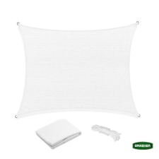 Πανί Σκίασης Τετράγωνο Λευκό 180gr/m² 3,6x3,6m με Κρίκους GRASHER 103791