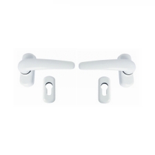 Πόμολα Ανοιγόμενης Πόρτας Αλουμινίου Ροζέτα Φιξ (Ζευγάρι) Λευκό Import Hellas