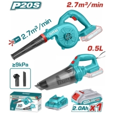 TOTAL TOSLI240998E Σετ Φυσητήρας με Σκουπάκι 20V 1x2Ah 
