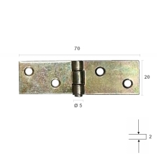Μεντεσές Τραπεζιού Βαρέως Τύπου 3/4