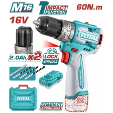 TOTAL TIDLI16682 Κρουστικό Δραπανοκατσάβιδο Μπαταρίας 16V 1x2Ah 60Nm