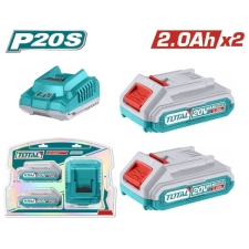 Total TFBCPK2212Ε Σετ 2 Μπαταρίες 20V 2Ah + Φορτιστής