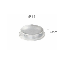Σιλικονάκια Αυτοκόλλητα Διαφανή Στρογγυλά Φ19x4mm (1τεμ)