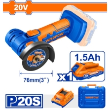 WADFOW WLAP571 Μίνι Γωνιακός Τροχός Μπαταρίας 76mm 20V / 1,5Ah