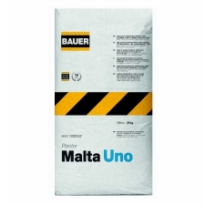 Bauer Malta Uno 25Kgr Έτοιμος Ενισχυμένος Σοβάς Μιας Στρώσης Λευκός
