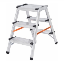 Σκαλοσκαμπό Αλουμινίου με Σκαλοπάτια από 2 Πλευρές 3+3 Σκαλιά