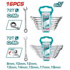 TOTAL THT103RK166 Σετ 16τμχ Γερμανοπολύγωνα Καστάνιας με Ίσια και Σπαστή Κεφαλή