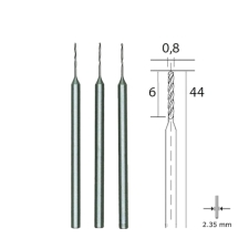 PROXXON 28852 3τμχ Τρυπάνια HSS 0,8mm